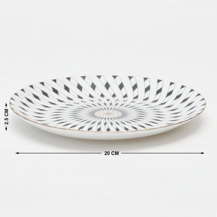 Andrey Bone China Printed Side Plate - 20cm