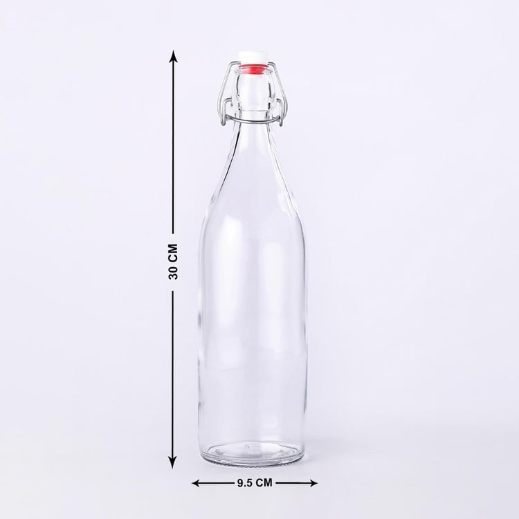 WONDERCHEF Bormioli Clear Glass Water Bottle - 1000ml