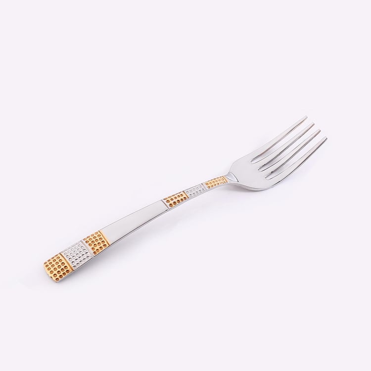 WONDERCHEF Roma Multicolour Embellished Stainless Steel Dinner Fork - Set Of 6