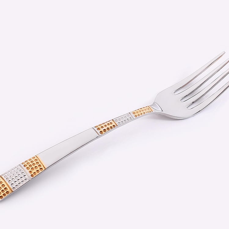 WONDERCHEF Roma Multicolour Embellished Stainless Steel Dinner Fork - Set Of 6