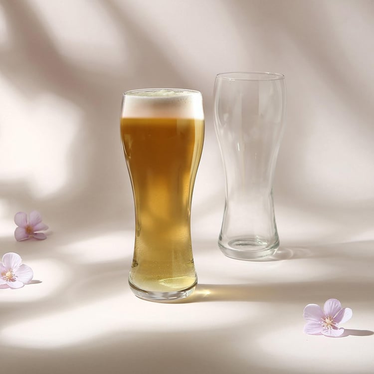 WONDERCHEF Bormioli Transparent Glass Beer Tumbler - 385ml - Set Of 6
