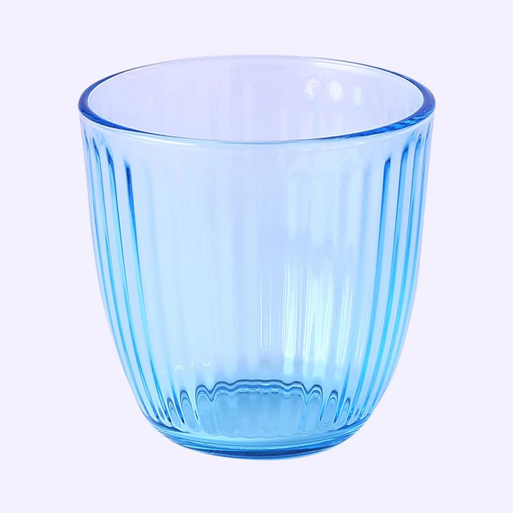 WONDERCHEF Bormioli Blue Clear Glass Water Tumblers - Set of 6