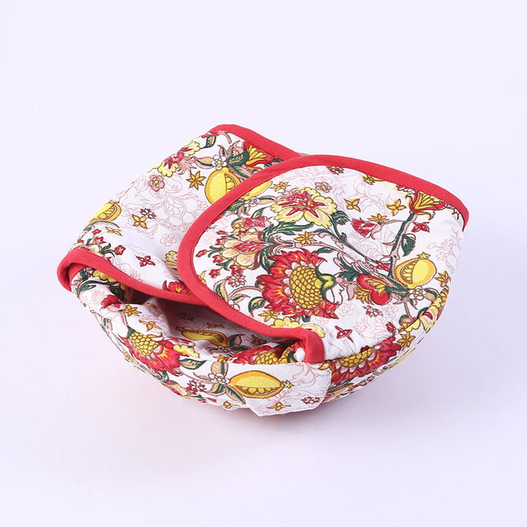 WONDERCHEF Como Multicolour Floral Printed Cotton Bread Basket