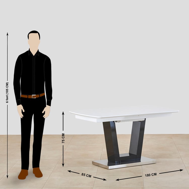 Floyd 6-Seater Extendable Dining Set with Chairs - White