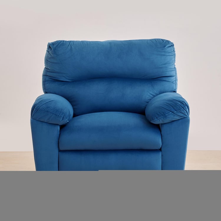 Mojo Velvet 1-Seater Sofa - Blue