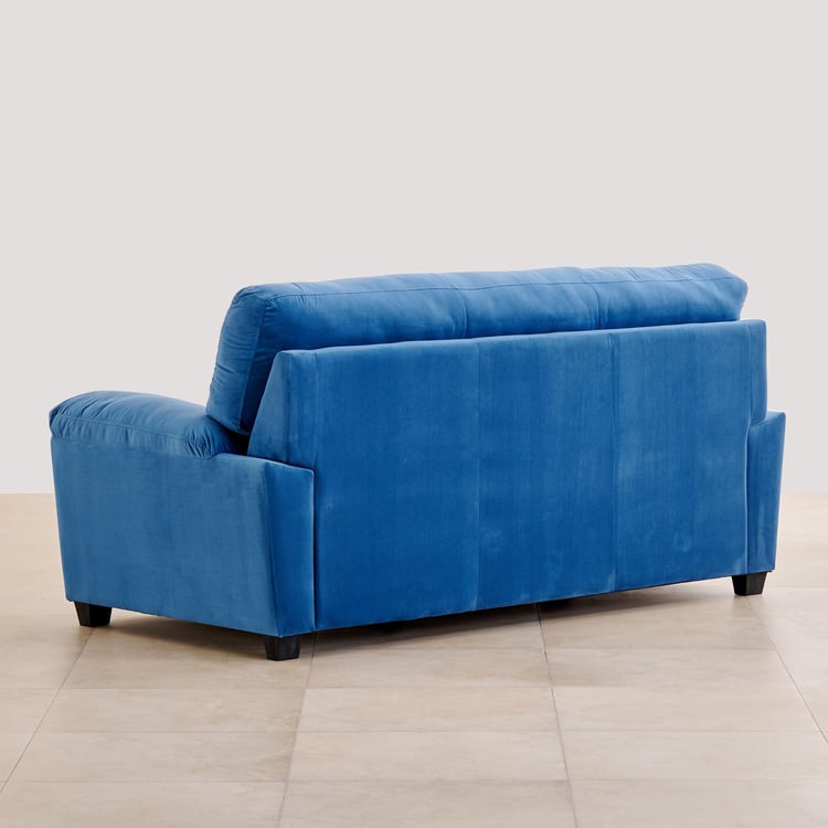 Mojo Velvet 3-Seater Sofa - Blue