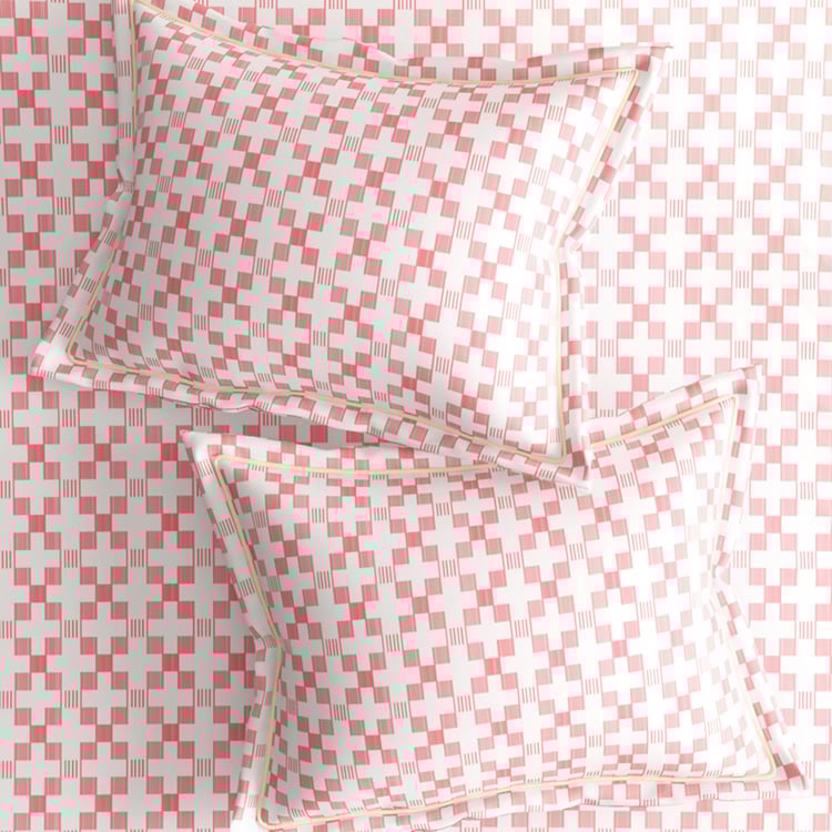 PORTICO Melange Printed Cotton King Size Bed-In-A-Bag Set - 4Pcs