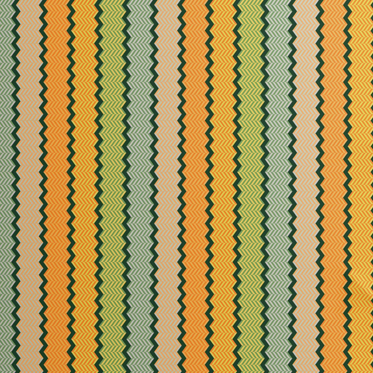 PORTICO Hashtag Orange Printed Cotton Single Bedsheet Set - 150x224cm - 2Pcs