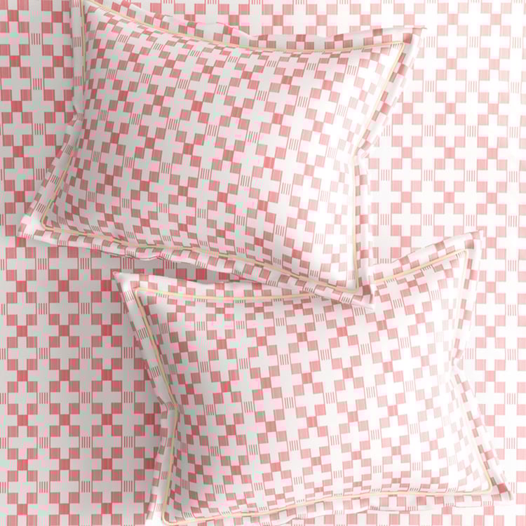 PORTICO Melange Cotton 300 TC 3Pcs Super King Bedsheet Set