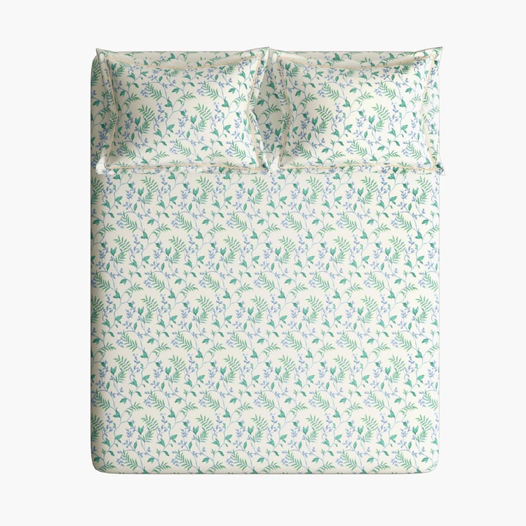 Buy PORTICO Melange Cotton 300TC Floral Printed 3Pcs Super King