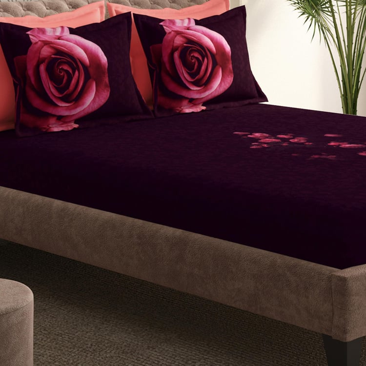 PORTICO Neeta Lulla Cotton 210TC Floral Printed 5Pcs Super King Bedsheet Set