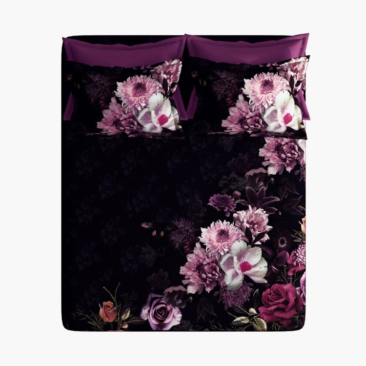 PORTICO Neeta Lulla Cotton 210TC Floral Printed 5Pcs Super King Bedsheet Set