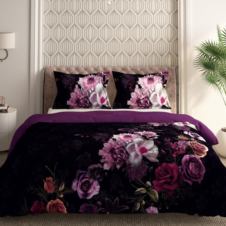 PORTICO Neeta Lulla Floral Printed Cotton 3Pcs King Bedsheet Set
