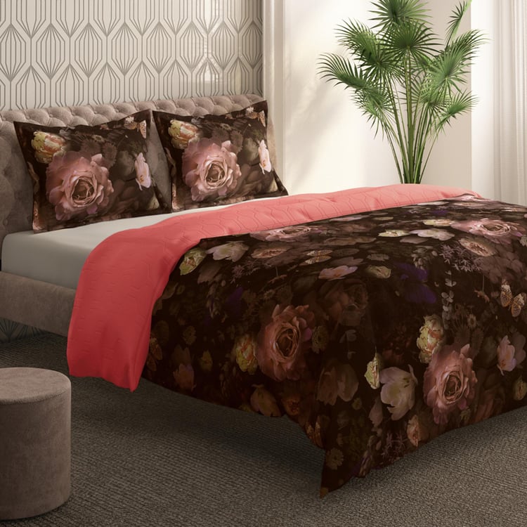 PORTICO Neeta Lulla Floral Printed Cotton 3Pcs Super King Bedsheet Set