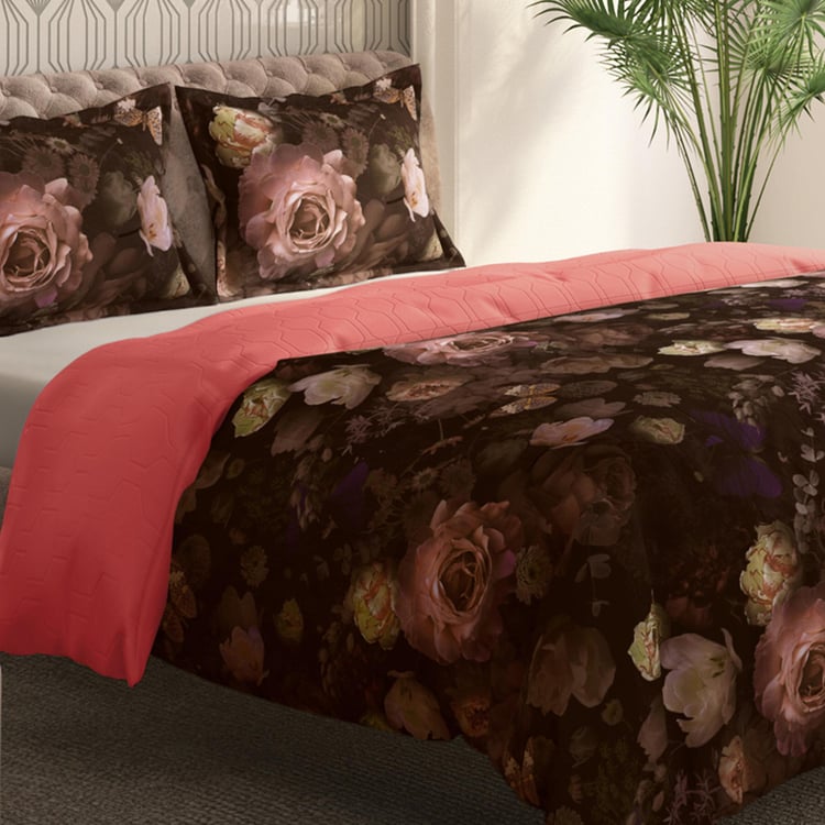 PORTICO Neeta Lulla Floral Printed Cotton 3Pcs Super King Bedsheet Set