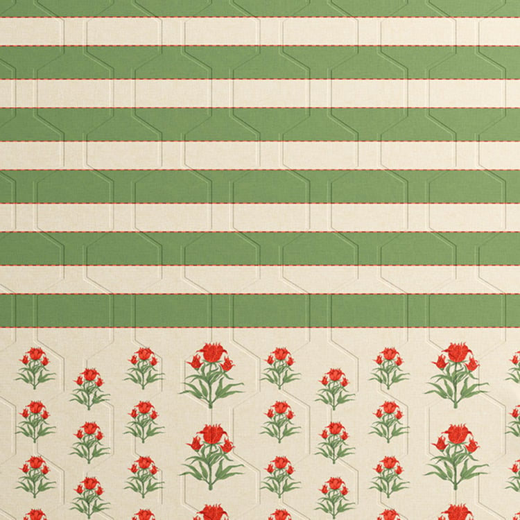 PORTICO Gulmarg Floral Printed Cotton 3Pcs King Bedsheet Set