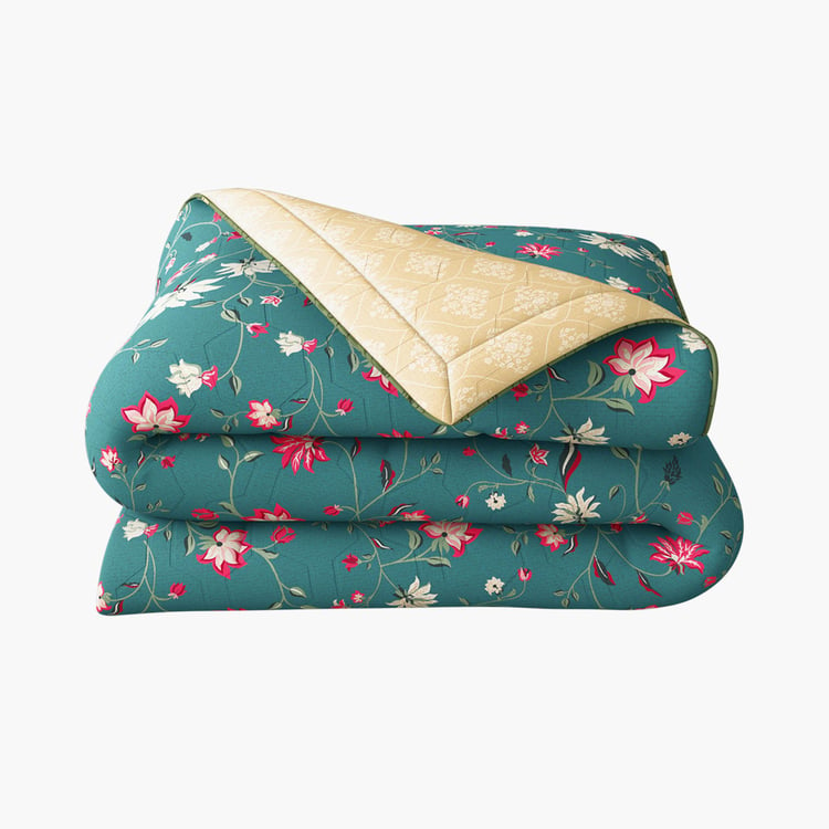 PORTICO Gulmarg Floral Printed Cotton 3Pcs King Bedsheet Set