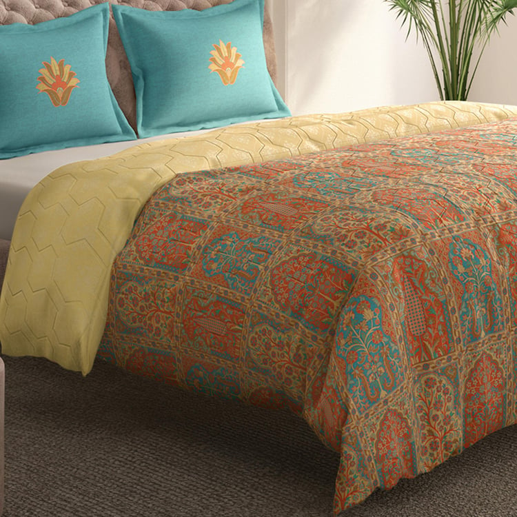 PORTICO Gulmarg Printed Cotton 3Pcs King Bedsheet Set