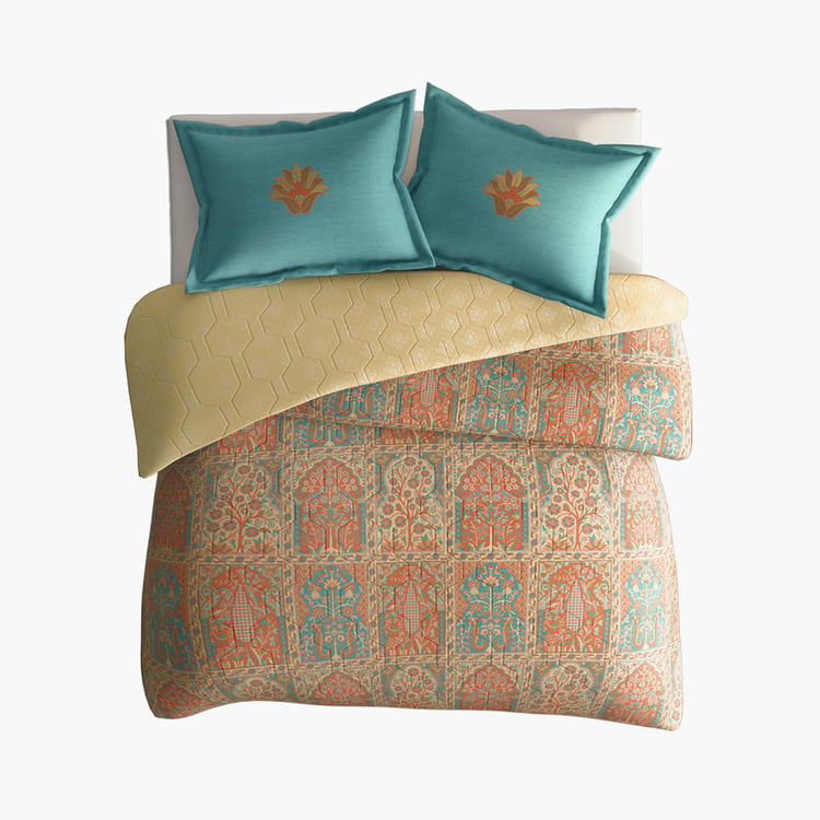 PORTICO Gulmarg Printed Cotton 3Pcs King Bedsheet Set