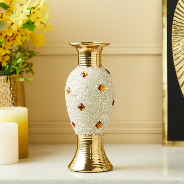 Mystique Ceramic Beaded Candle Holder