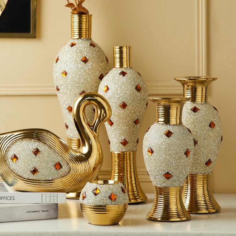 Mystique Ceramic Beaded Candle Holder