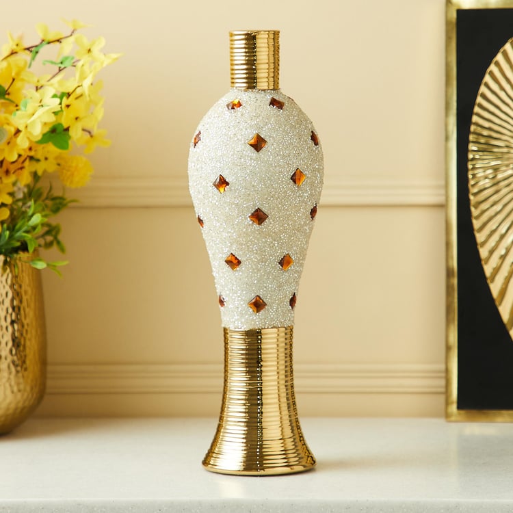 Mystique Glass Sequinned Vase