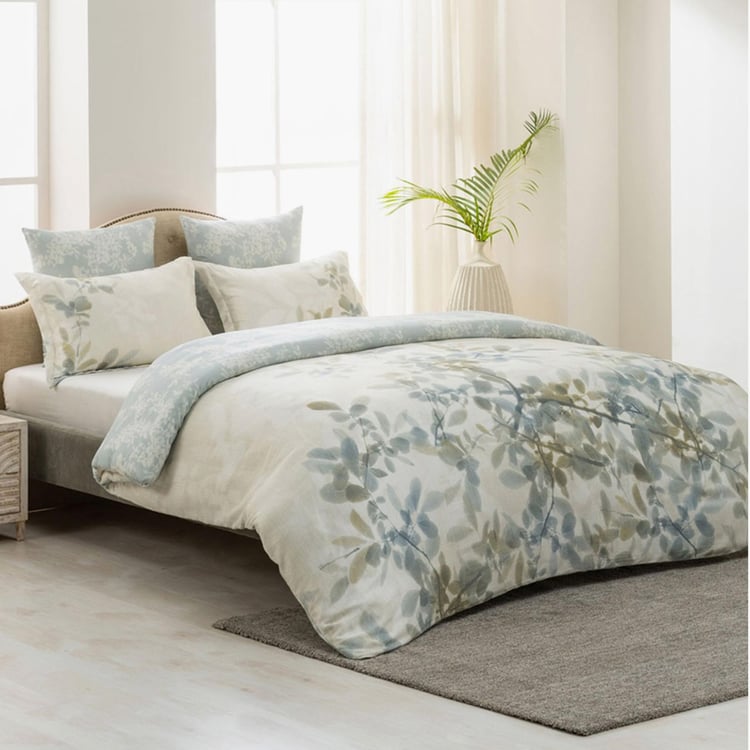 Buy D'DECOR Esteem Multicolour Printed Cotton King Size Bed-In-A