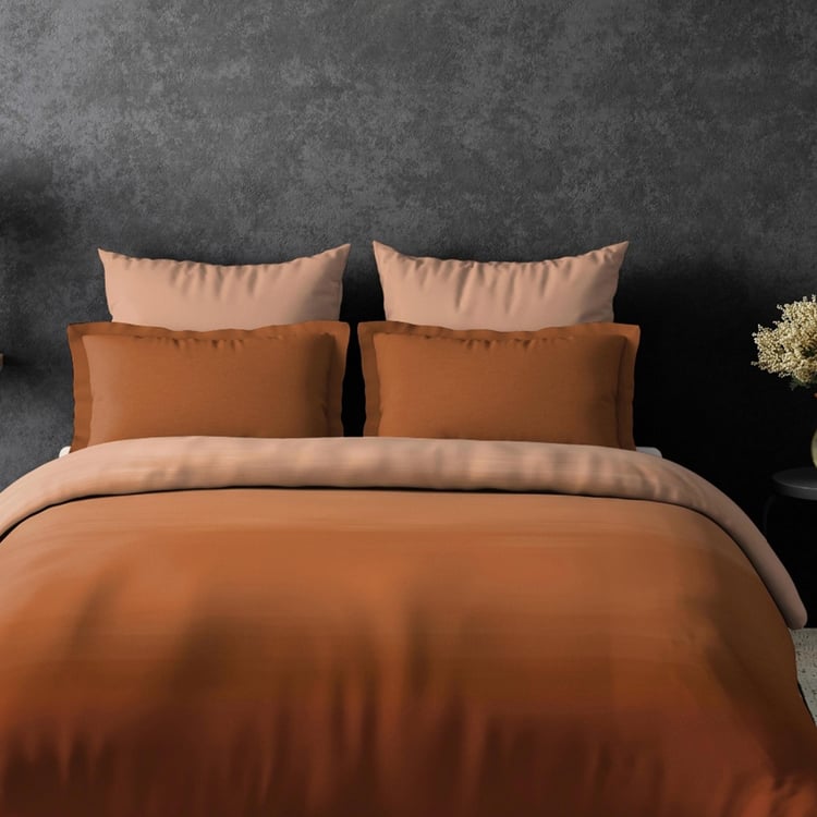 D'DECOR Esteem Ombre Multicolour Printed Cotton King Size Bed-In-A-Bag Set - 4Pcs
