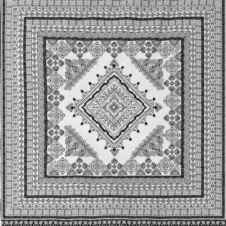 D'DECOR Africana Multicolour Printed Cotton Super King Bedsheet Set - 274x274cm - 3Pcs
