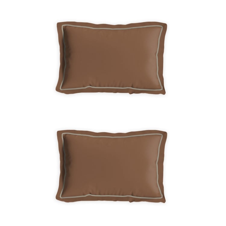 D'DECOR Duet Brown Solid Cotton Super King Bedsheet Set - 274x274cm - 3Pcs