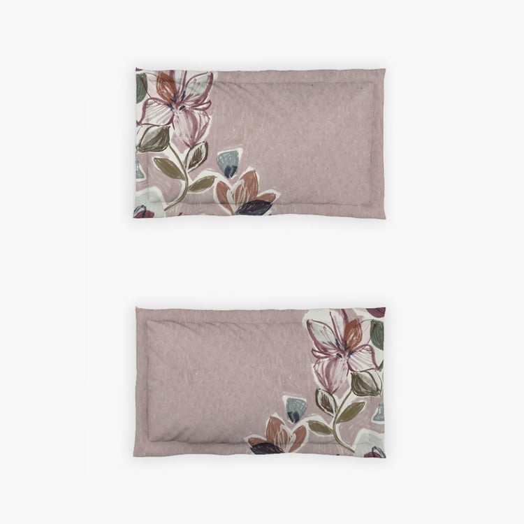 D'DECOR Esteem Collection Rose Printed Cotton Double Bedsheet - 274 x 274 cm