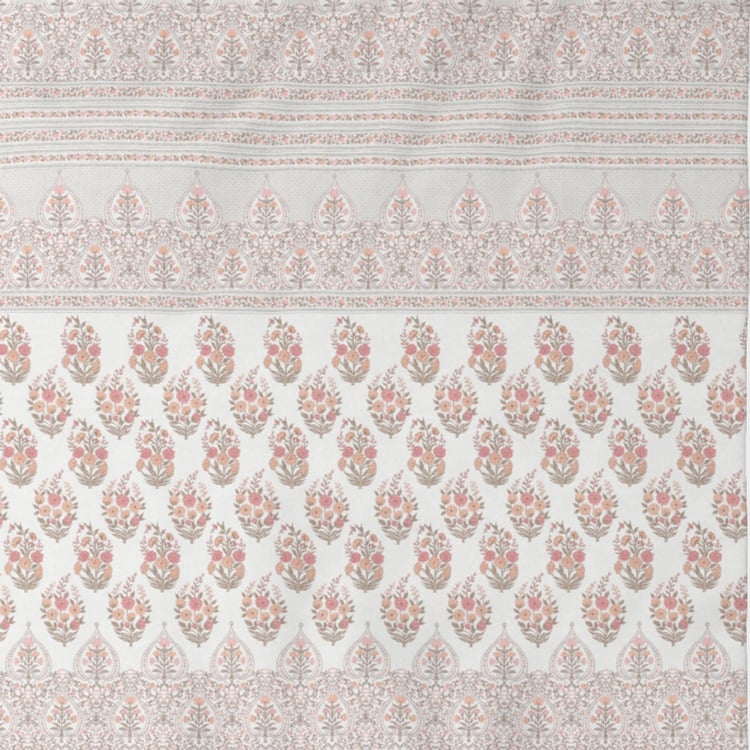 D'DECOR Gulbhag Multicolour Printed Cotton King Size Bedsheet Set - 274 x 274 cm - 3Pcs