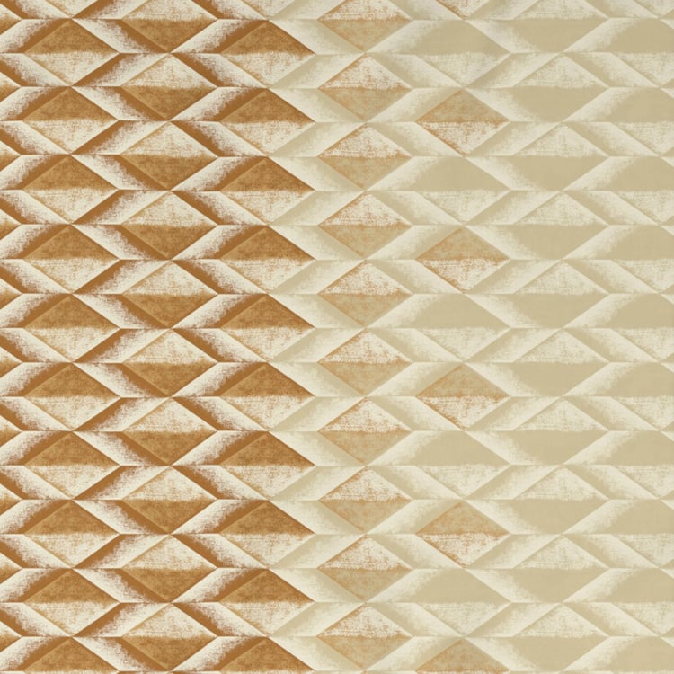 D'DECOR Optima Brown Geometric Printed Cotton King Bedsheet Set - 224x274cm - 3Pcs