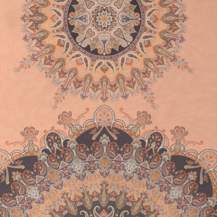 D'DECOR Pashmina Multicolour Printed Cotton Super King Bedsheet Set - 274x274cm - 5Pcs