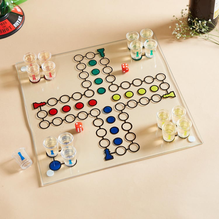Corsica Razzle 19Pcs Glass Ludo Drinking Game