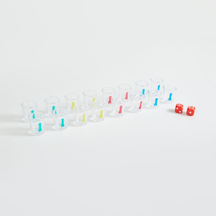 Corsica Razzle 19Pcs Glass Ludo Drinking Game