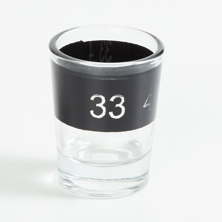 Corsica Razzle 17 Pcs Printed Shot Glasses with Roulette Drinking Game Tray