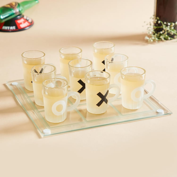 Corsica Razzle 10Pcs Shot Glasses with Gaming Board Set