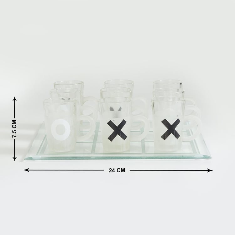 Corsica Razzle 10Pcs Shot Glasses with Gaming Board Set