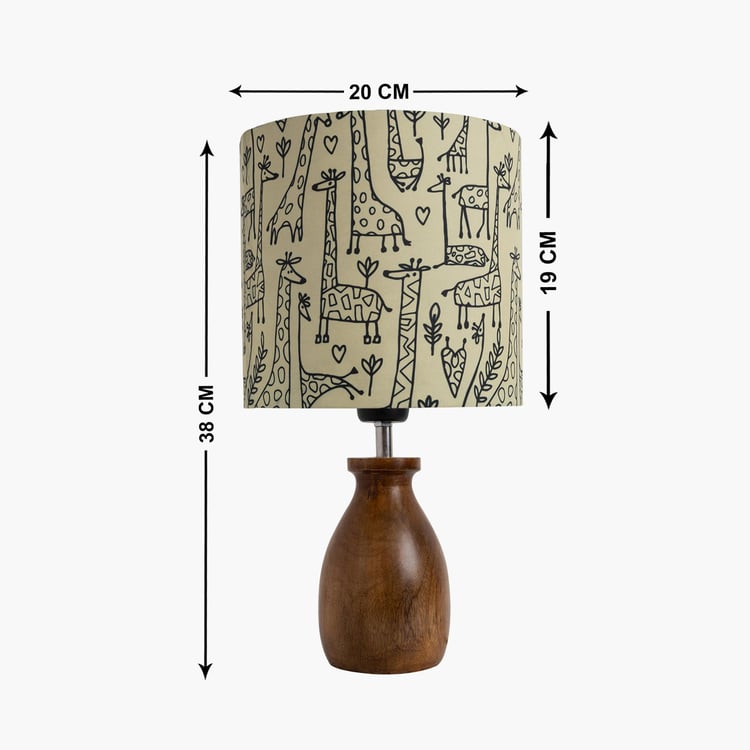 HOMESAKE Savanna Wooden Table Lamp