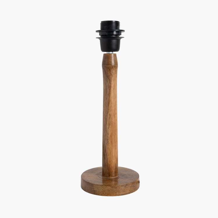 HOMESAKE Contemporary Beige Printed Wood Table Lamp