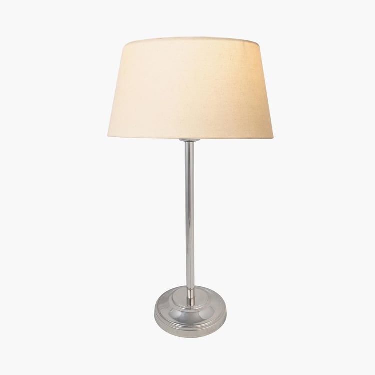 HOMESAKE Brown Steel Contemporary Electric Table Lamp With Jude Shade