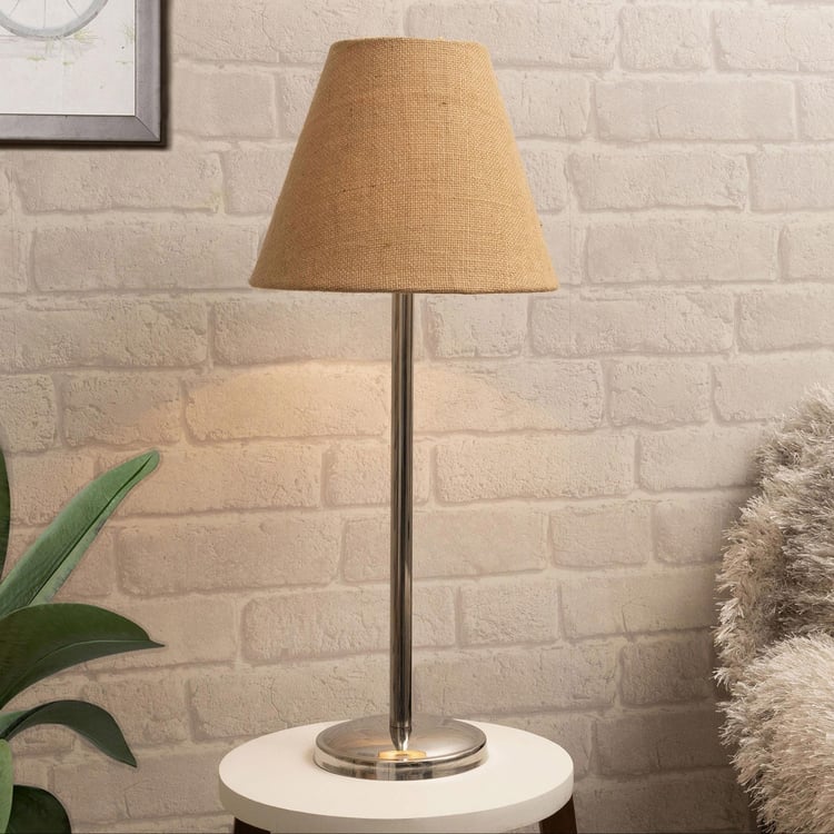 HOMESAKE Contemporary Decor Brown Solid Metal Table Lamp