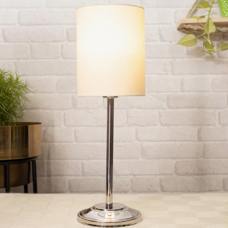 HOMESAKE Contemporary Decor Brown Steel Table Lamp With Shade