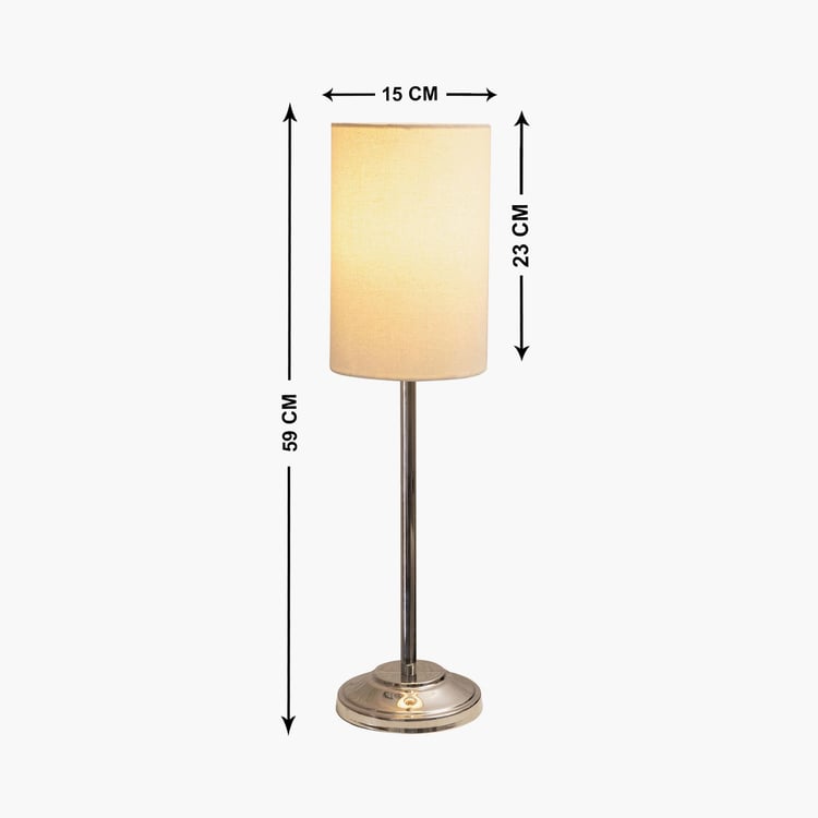 HOMESAKE Contemporary Decor Brown Steel Table Lamp With Shade