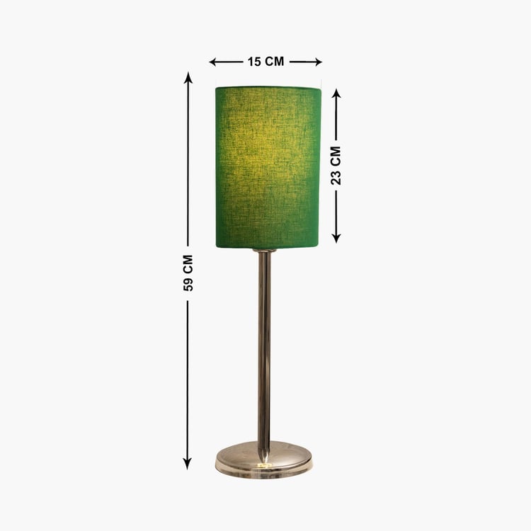 HOMESAKE Contemporary Decor Green Steel Table Lamp With Shade