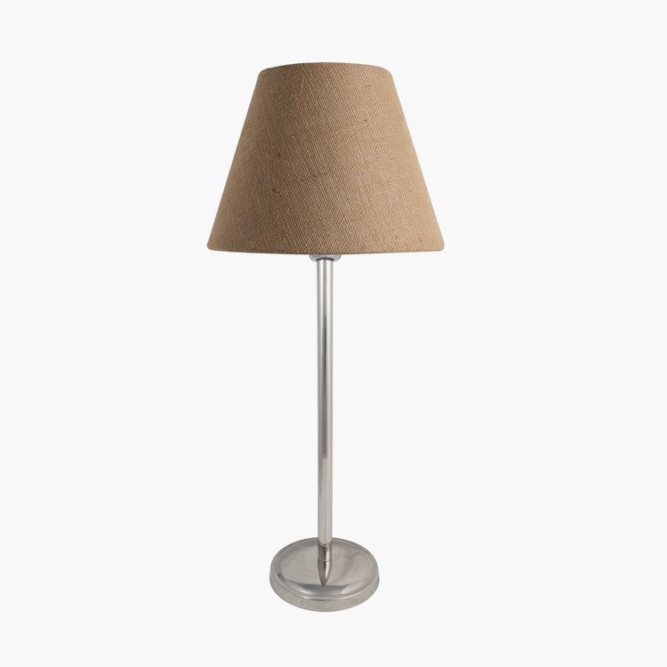 HOMESAKE Contemporary Decor Brown Steel Table Lamp With Shade