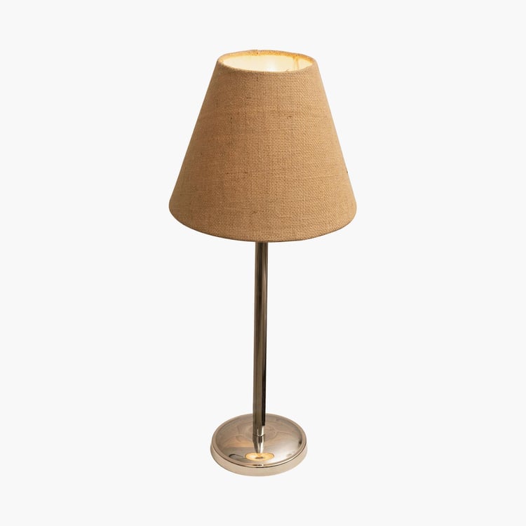 HOMESAKE Contemporary Decor Brown Steel Table Lamp With Shade