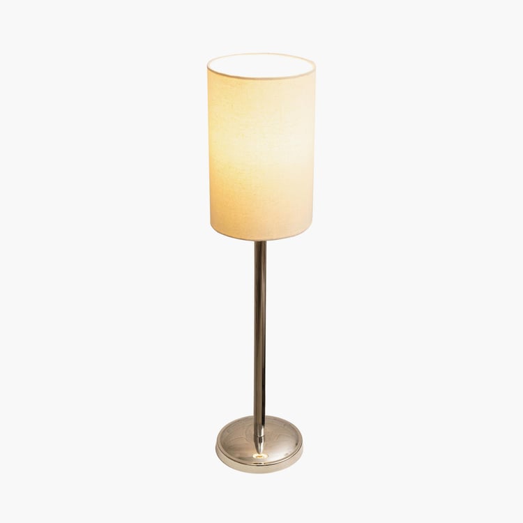 HOMESAKE Contemporary Decor Beige Steel Table Lamp With Shade