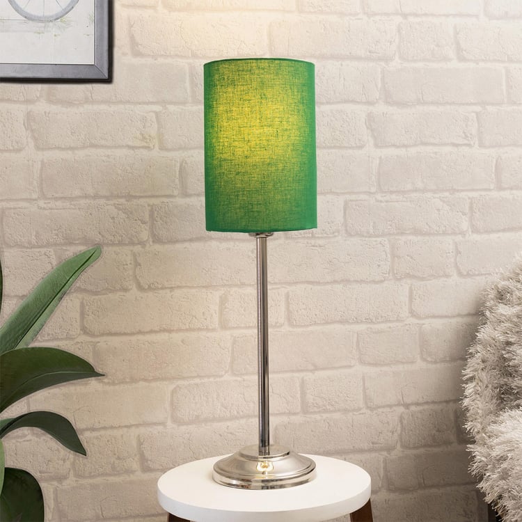 HOMESAKE Contemporary Decor Green Steel Table Lamp With Shade